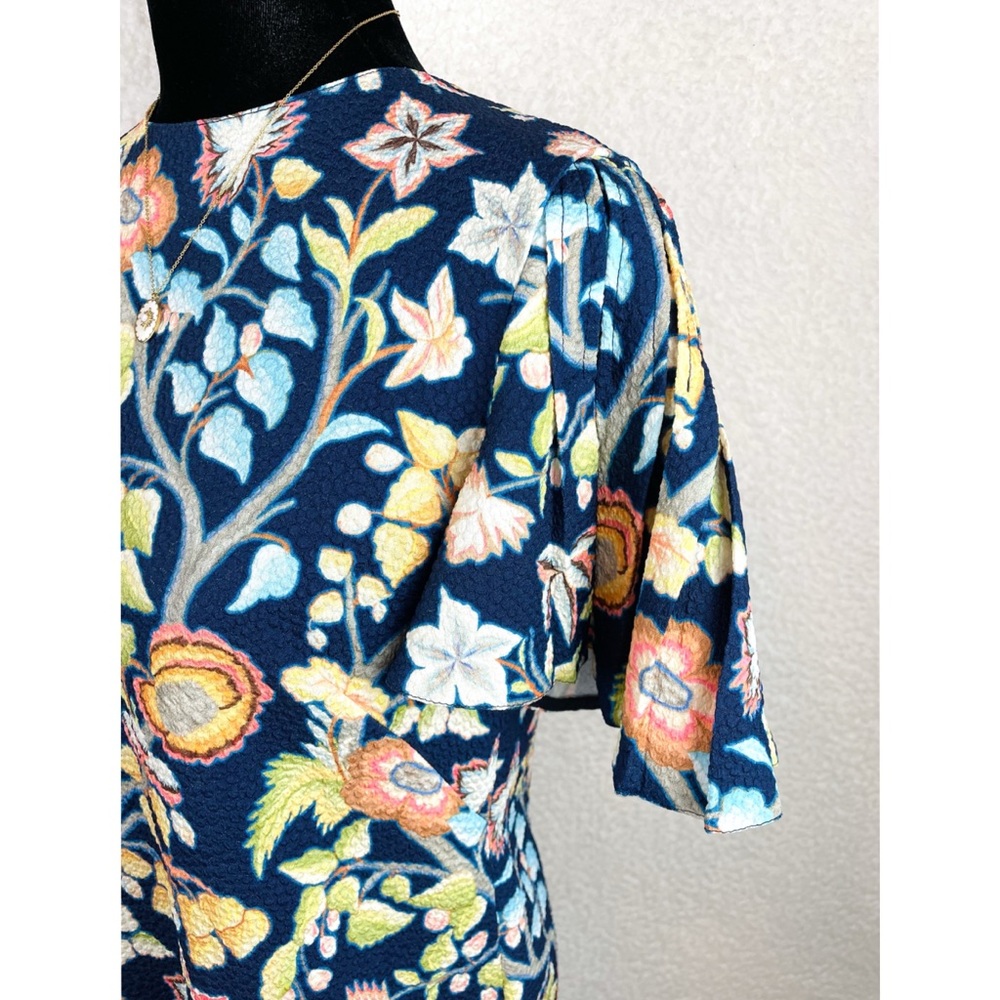 PETER PILOTTO • Blue Floral Print Short Sleeve Blouse, 4 - Picture 12 of 16